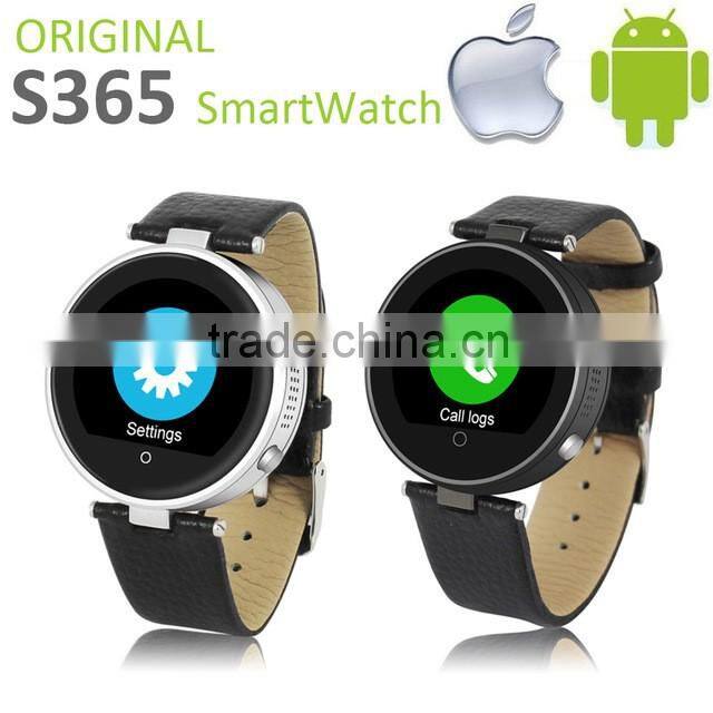 New Design Bluetooth Round Shape Android S365 Man Watch Support Multi-languages