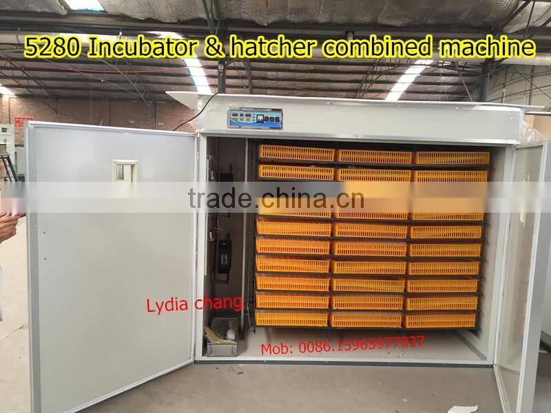 new type 5280 chicken incubator with CE,setter&hatcher combined egg incubator from lydia