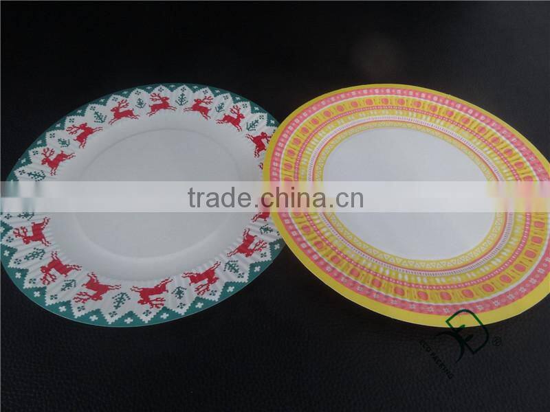 Free Sample! Disposable food grade paper plate for fast food