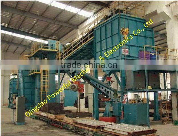 Resin sand process molding production line