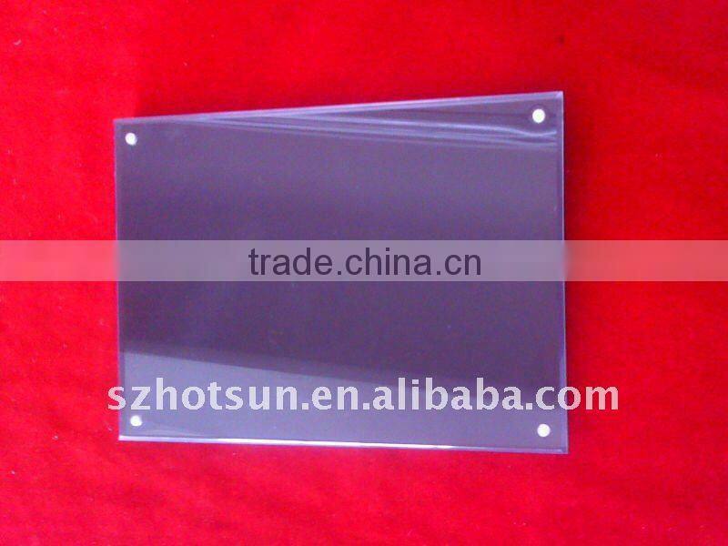 Frameless wall-mounted poster display frame