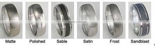 Cool carbon fiber couple wedding rings coffee plated with laser