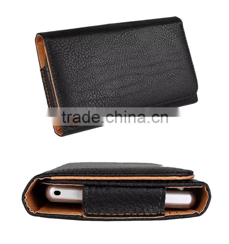 hot sell Push and Pull style leather universal flip phone case