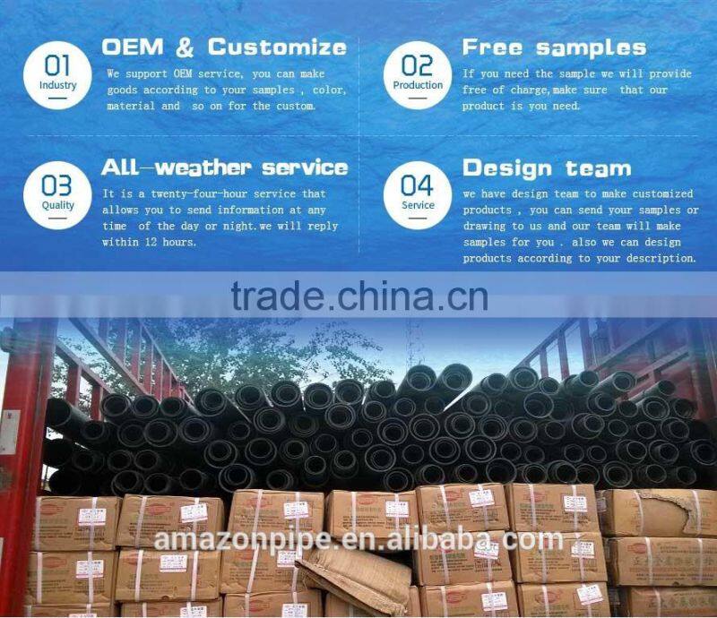 Black orange color PE conduit pipe plastic tube for electrical system