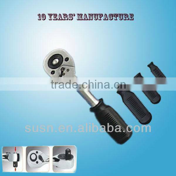 1/4" 3/8" 1/2" Dr. Black Handle Quick Release Ratchet Handle Tool