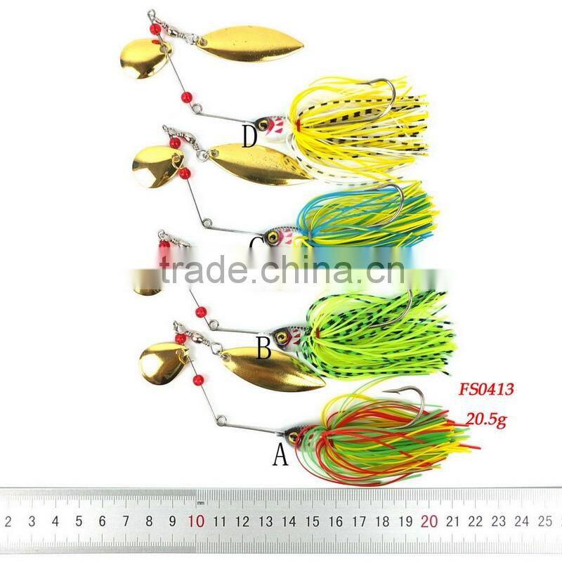 4Colors 20.5g fishing lure Spirit Spinner Bait soft Lures Fishing Hard Bait Blades Hooks Metal Spoons buzzbait