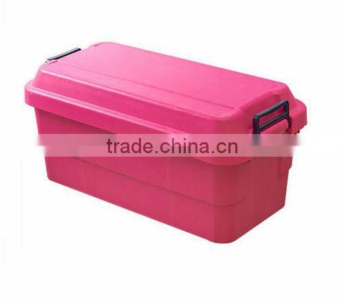 Rectangle plastic storage box with lid and handle