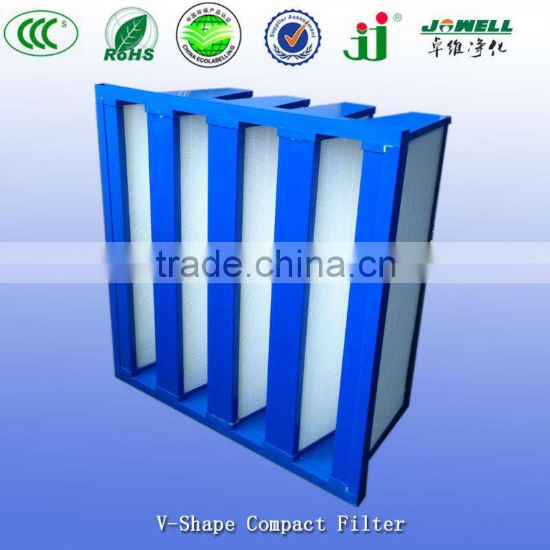 JOWELL F8 Mini Pleat PP Media Compact V Bank Air Compressor Filter F8