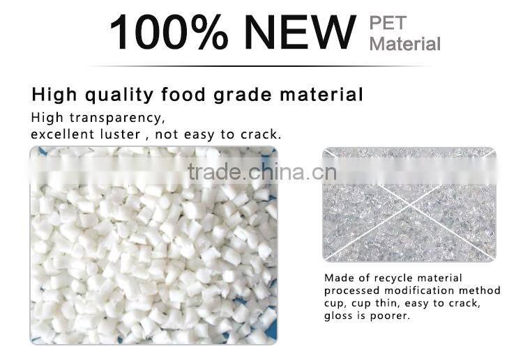 plastic cup disposable Custom printed plastic tea cup with lid