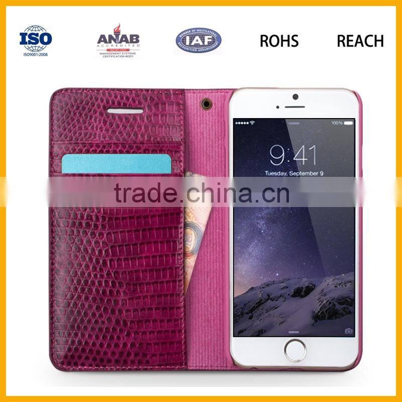 Fashion design PU leather mobile phone case for iphone 6