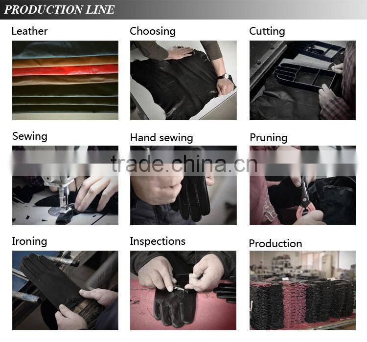 Top luxury buckle hand sewing breathable driving gloves dark brown deerskin leather gloves for men