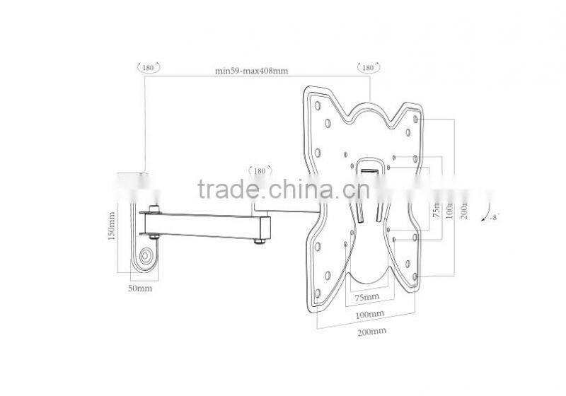 17"-42" 42" wall mounted touch screen lcd led tv