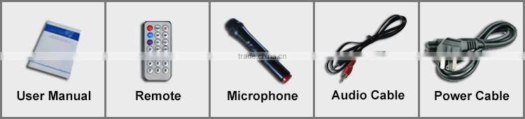 2015 Best Seller Wood Speaker With Handle High Quality 6.5 inch MP3 Player