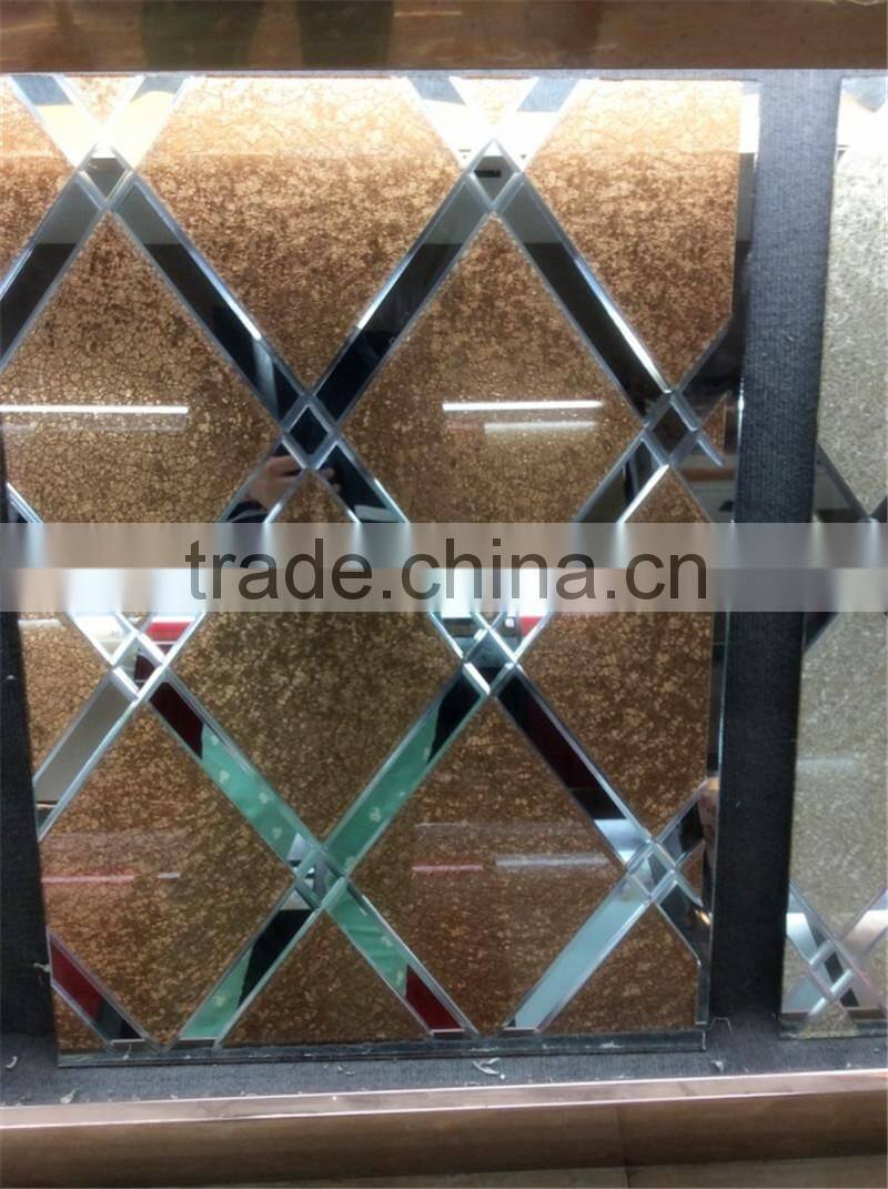 decorative ice flower glass for kitchen cabinet door glass