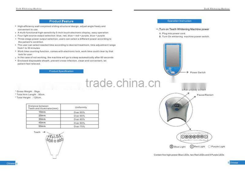 blue red purple led light teeth whitening