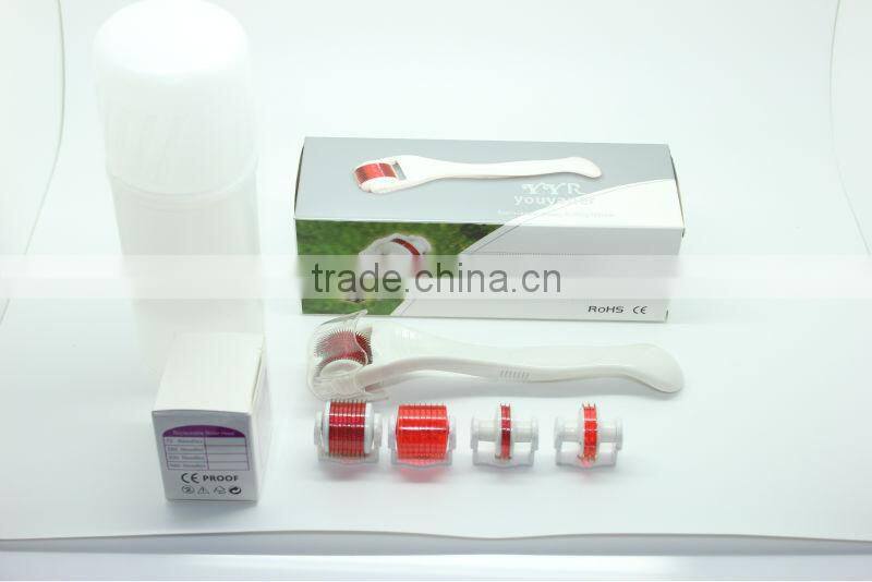 best pride for 200 needles derma roller with replacable head for skin cure
