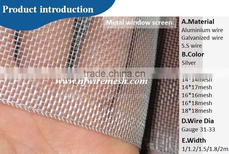 Australia Hot Sale 1.2*2.4m Powder coating 11 Mesh Stainless Steel Window Screen(Guangzhou Factory)