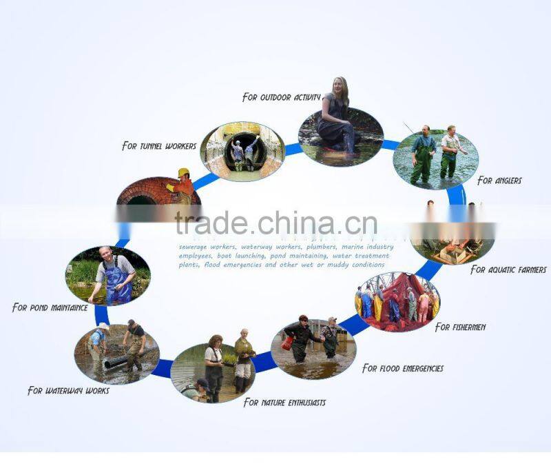 wholesale custom made pvc waist high wader