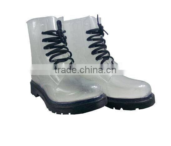2015 new pvc transparent rain boots