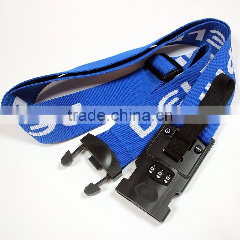 Fabric password lock luggage belt/luggage strap