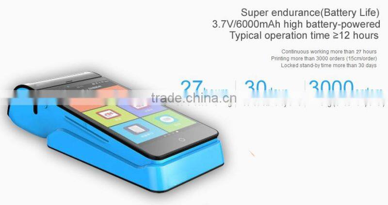 EMV PCI GPS NFC 4G LTE android pos with thermal printer