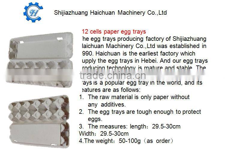 12 cells paper pulp egg carton for sales