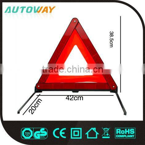 red car triangle warning sign, car emergency kit