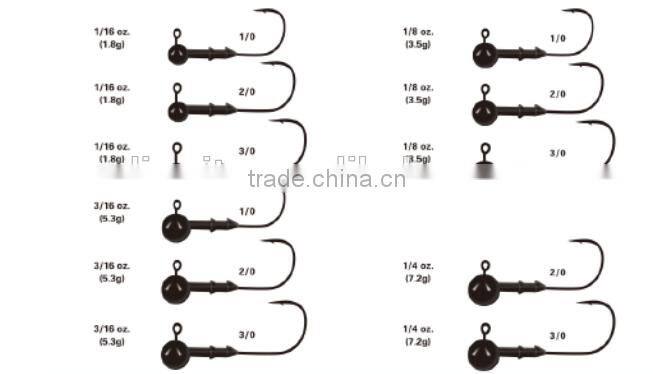 2017 hotsale tungsten Resin round jig head 1/2oz 3/8oz