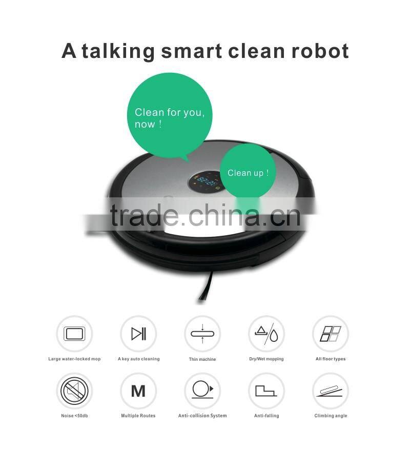Newest deebot robot vacuum cleaner voice prompt low noise with mopping function clean robot