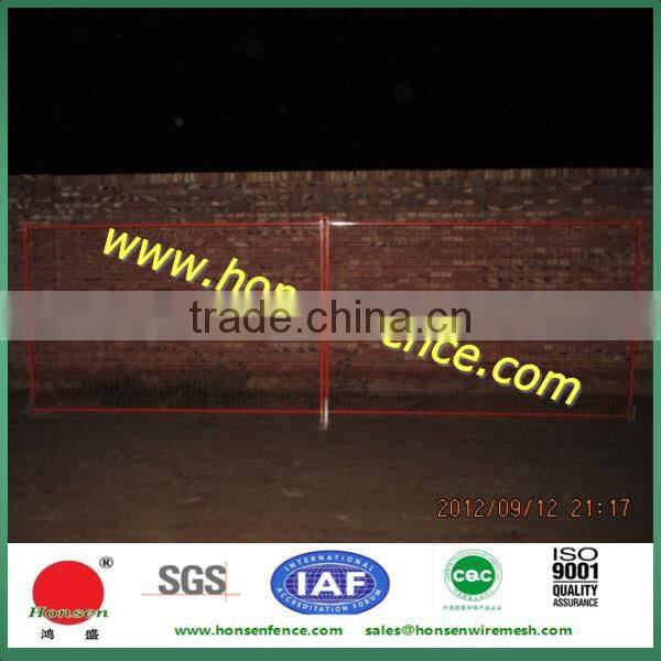 Orange Color Powder Coated Temporary Fencing For Canada Market