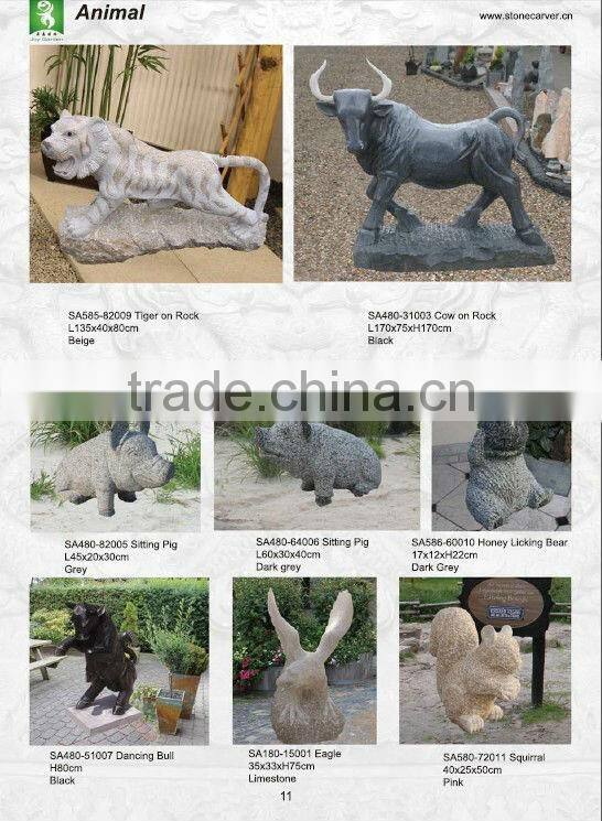 Granite stone sculpture squirrel