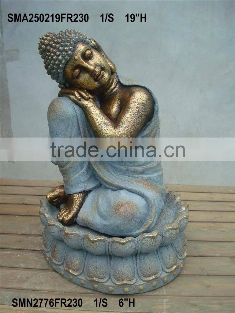 Sitting fiberstone buddha staue for wholesale