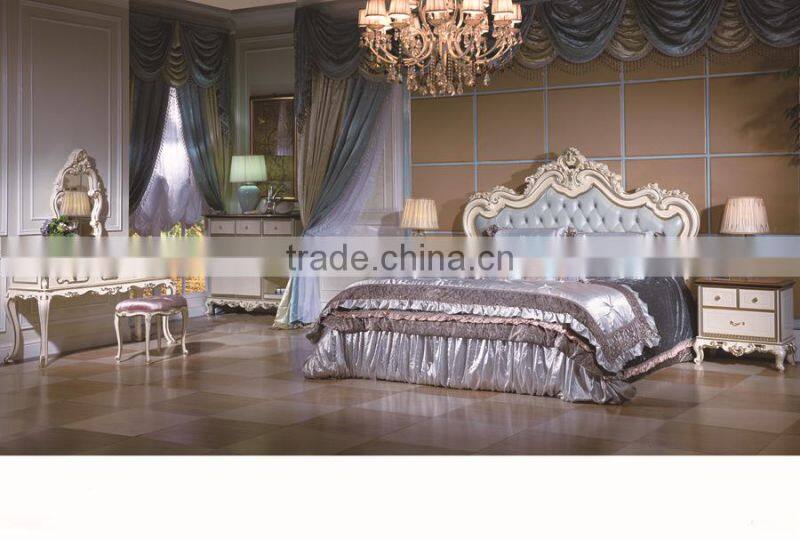 Bisin i French Style Hand Carved Solid Wood Luxury European Bedroom Furniture Set