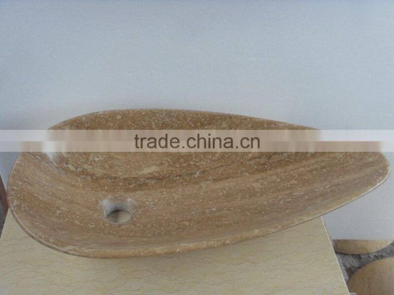 High quality oval shape marble bathroom sink for sale