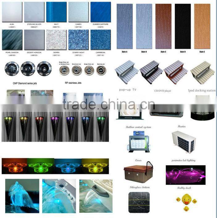 Luxury spa/ luxury outdoor bathtub 2 lounger massage Jazzy--- A611 for 5 people