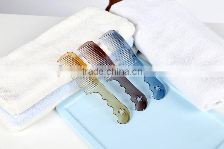 Plastic Classical Wide -Tooth Hair Comb With Five Star Design in Handle