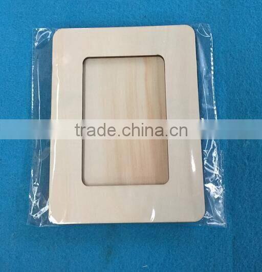 cheap unfinished plywood photo frame wood picture frame 4x6inch