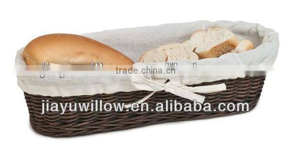 Wholesale miniture Wicker bread baskets with fabric liner