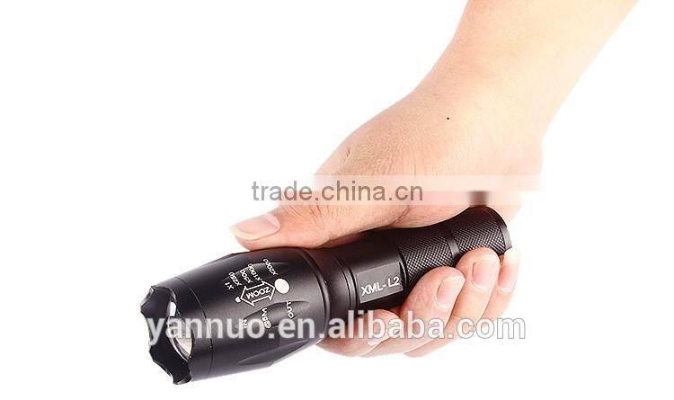 G700 LED Aluminum Rechargeable Tactical Flashlight, 18650 battery casing