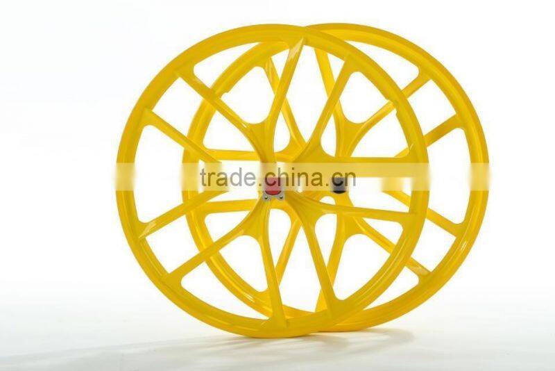 22 inch lightest strongest magnesium alloy bike wheel /fixed gear type hub bike wheel