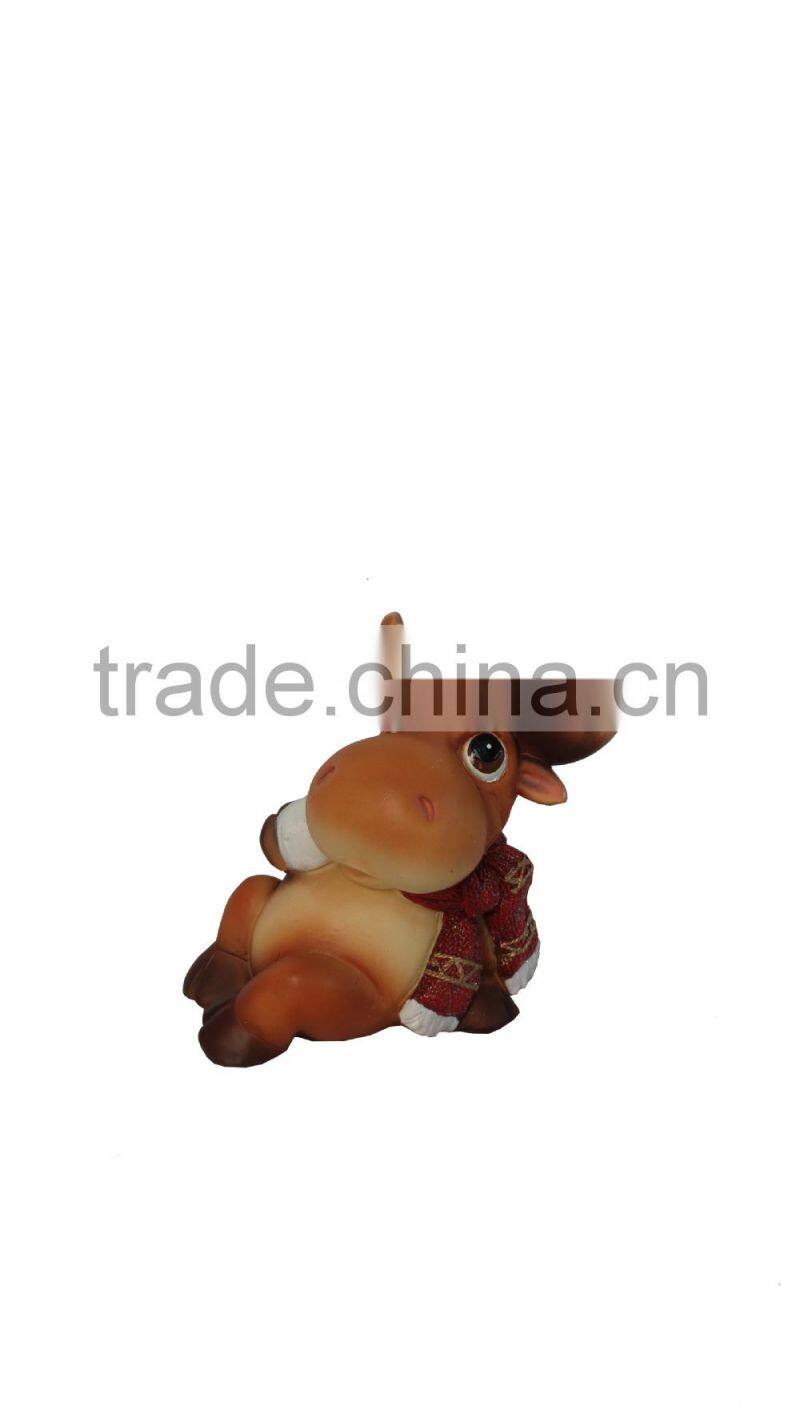 2014 new handmade resin christmas reindeers gift for sale