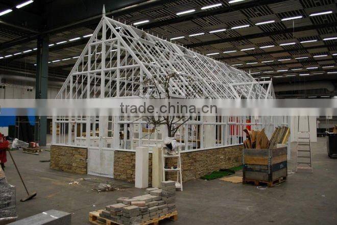 2017 new design Trade Assurance Galvanized Steel frame garden greenhouse / glass victorian greenhouse for sale