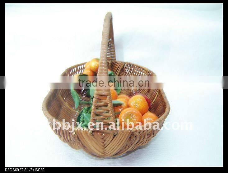 Egg shaped awn iron frame storage shopping basket