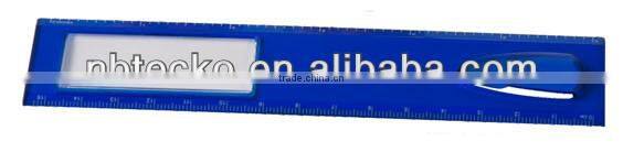 Unique plastic magnifier with ruler
