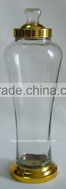 5L glass ginseng jar with metal rack PJ13A