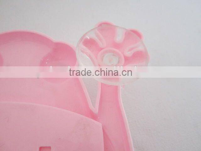 Frog shaped sucker type bathroom storage rack plastic toothbrush holder