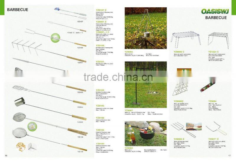 large BBQ Safety Fork with wood handle