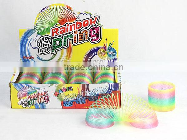 wholesale kids educational toys plastic magic rainbow spring /hot sale promotional gift magic rainbow circle