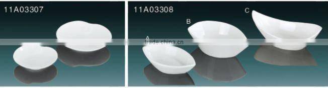 Tony snow white ceramic various size sauce dish