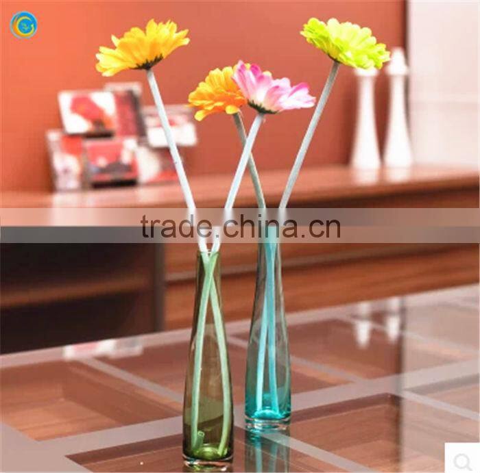 crystal glass vase for home decor in unique design